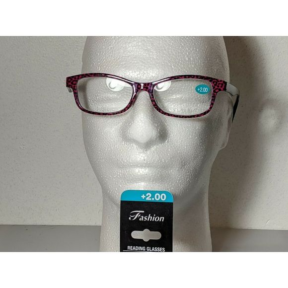 Leopard Print Fashion Reading Glasses Black +2.00 - Picture 5 of 5